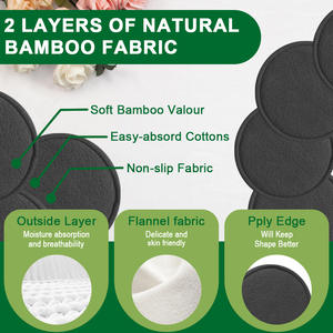 <span class=keywords><strong>Meilleur</strong></span> prix pour les disques démaquillants réutilisables, disques en <span class=keywords><strong>coton</strong></span> cosmétique naturels 100% purs, lavables, en bambou, pour le visage - Product Image 4