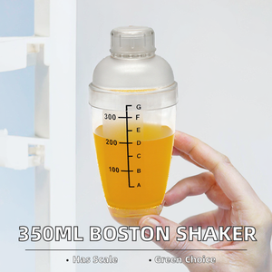 12oz Plastic Cocktail Shaking Cups with <strong>Measurement</strong> Scales Clear <strong>Drink</strong> Mixer for Beer and Cocktails - Product Image 4