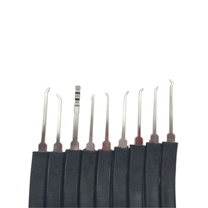 Klom 11 Pcs Locksmith Lock Pick Tools Kit 11 In 1 Door Opener Supplies Practice Stainless Steel Lockpicking Tool - Product Image 4