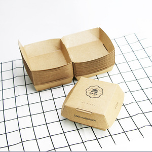 Tùy Chỉnh Dùng Một Lần Cấp Thực Phẩm Tông Hamburger Bao Bì Giấy <span class=keywords><strong>Burger</strong></span> <span class=keywords><strong>Box</strong></span> - Product Image 6