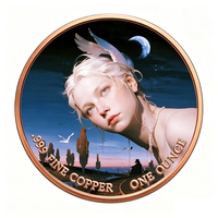 Pièce de monnaie commémorative personnalisée en cuivre pur à 99,9 %, médaille souvenir avec design imprimé UV pour cadeau de cérémonie d'anniversaire, objet de collection