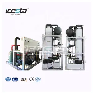 Icesta alto affidabile cavo solido tubo di ghiaccio 1t 5t 10t 20t 30t 60t tubo industriale macchina per la produzione di ghiaccio filippine pianta