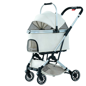 Poussette multifonctionnelle pour animaux de compagnie, détachable, avec panier amovible, légère, pliable, 4 roues, pour les voyages et le camping - Product Image 5