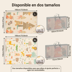 Alfombra <span class=keywords><strong>de</strong></span> Juego Plegable para Bebés <span class=keywords><strong>de</strong></span> Espuma XPE Grande, 180x150cm, con Bolsa <span class=keywords><strong>de</strong></span> Transporte para Cuarto <span class=keywords><strong>de</strong></span> Bebé, Sala <span class=keywords><strong>de</strong></span> Juegos y Uso Familiar - Product Image 3