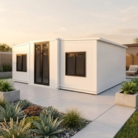 Maison préfabriquée moderne extensible 10ft 20ft 30ft 40ft, conteneur pliable à double aile avec cuisine et salle de bain