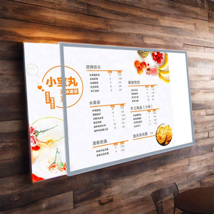 A1 A2 A3 A4 Kích thước quảng cáo treo Ultra Slim <span class=keywords><strong>LED</strong></span> lightbox nhôm hồ sơ Áp phích kỹ thuật số khung trong suốt Bảng menu - Product Image 1