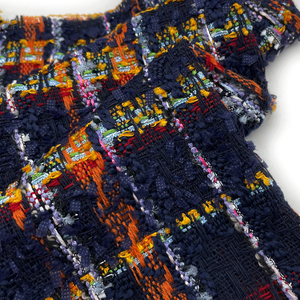 Hilo de nailon y poliéster de alta calidad, tejido de lujo a cuadros, tela de Tweed - Product Image 2