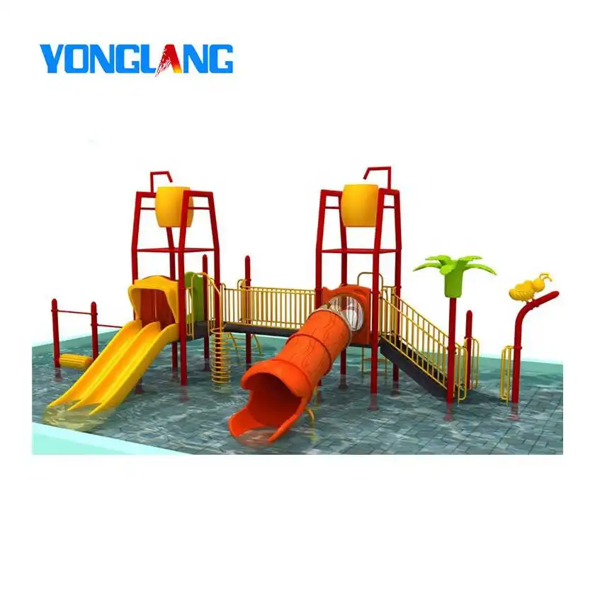 Cheap Outdoor Swimming Pool Plastic Water Slide Playground For Sale Commercial