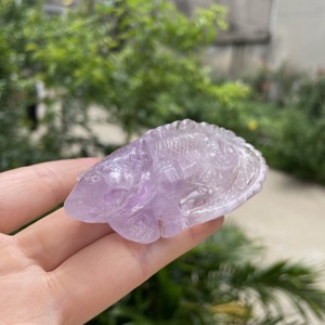 Bán Buôn Thủ Công Tự Nhiên Tinh Thể Thạch Anh Tím Rùa Rùa Khắc Hàng Thủ Công Tinh Thể Thằn Lằn - Product Image 2