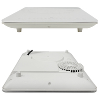 Table de cuisson à induction ultra-mince 2000W à brûleur unique, norme CE européenne, avec plateau en verre transparent blanc