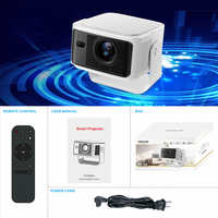Projecteur intelligent Android 14 HY350MAX 500 ANSI, 1080P natif, décodage 8K, Wi-Fi 6, BT 5.4, mise au point automatique, correction automatique de la distorsion trapézoïdale, home cinéma