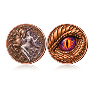 Monedas Conmemorativas de Cobre Fino de 1oz al por Mayor, Diseño Vintage de Dragón y Mitología de la Belleza - Product Image 5
