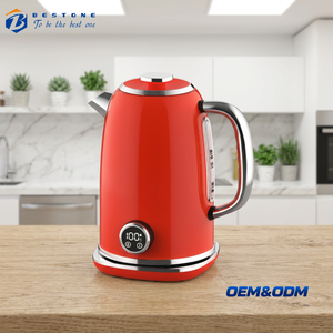 Hervidor de Agua Eléctrico Digital Rojo de 2L, Hervidor de Agua de Acero Inoxidable con Pantalla de Temperatura en Tiempo Real y Función de Mantener Caliente por 24H - Product Image 1