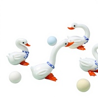 Figurines d'animaux en verre, cygne blanc, ornement en verre fait main pour micro-paysage de bureau, décoration de table à domicile, vente en gros