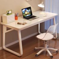 Bureau de travail minimaliste moderne blanc pour petit espace de travail ou chambre