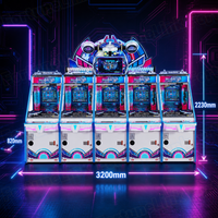 Pousse-pièces original à vendre pour centres de divertissement familial (FEC), intégré dans un cabinet d'arcade, avec garantie d'un an et vente mondiale de machines d'arcade.