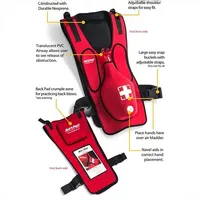 Gilet de sauvetage portable rouge pour la formation en Heimlich et la réanimation en cas d'étouffement, dispositif d'entraînement pour adultes en cas d'infarctus et de RCP, pour la pratique et l'enseignement en situation d'urgence