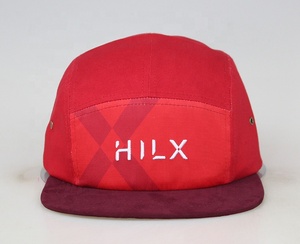 Broderie personnalisée rouge <span class=keywords><strong>cinq</strong></span> panneaux de fabrication Chinoise en coton à <span class=keywords><strong>5</strong></span> panneaux chapeau - Product Image 3
