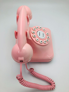 Telefono Fisso Retrò Stile <span class=keywords><strong>Anni</strong></span> '<span class=keywords><strong>60</strong></span> in Plastica ABS con Tastiera Grande, Decorazione per Casa e Hotel, con Funzione di Riconnessione dell'Ultimo Numero - Product Image 3