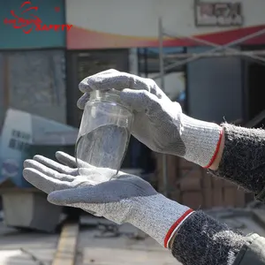Srsafety Cut Level 5 PU-Handschuhe Arbeits sicherheits handschuhe Konstruktion Schnitt feste Handschuhe