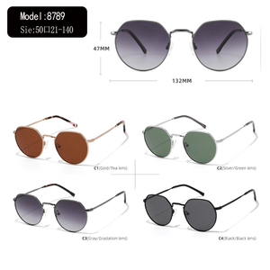 Gafas de sol redondas de metal polarizadas UV400, gafas de sol unisex de moda para uso diario al aire libre - Product Image 3