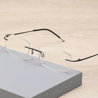 Lunettes de lecture photochromiques progressives sans monture en métal, fines et légères, pour la vente en gros