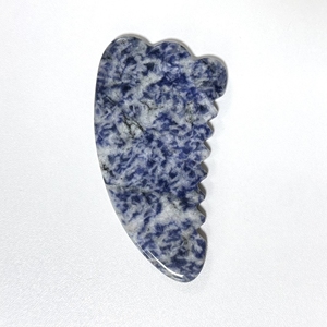 เครื่องมือกัวซาหน้าใส หยกนวดหน้า หยกสีฟ้าสำหรับใบหน้า - Product Image 4