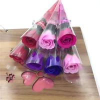 AYOYO Fleur de Savon Unique Rose Artificielle Cadeau Saint-Valentin Fête des Mères Décoration de Mariage Roses en Savon