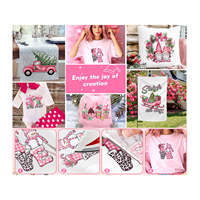 Autocollants de transfert thermique DTF floraux mignons pour l'artisanat DIY |   Appliques de fleurs thermocollantes pour vestes et sacs fourre-tout
