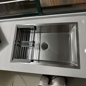 Fregadero de Cocina Bajo Encimera Hecho a Mano de Acero Inoxidable 304, 3.0mm de Grosor, Opciones en Negro Cepillado y Gris - Product Image 1