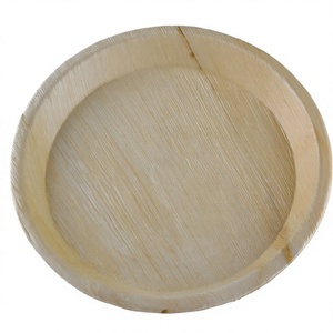 Assiette de service en feuille de palmier d'arec biodégradable de qualité supérieure, durable, écologique, 8 pouces, compatible micro-ondes, style campagnard - Product Image 3