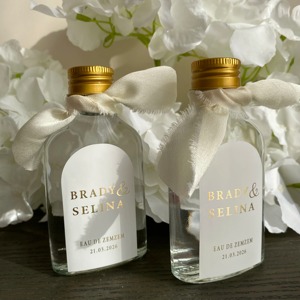 Etichetta Personalizzata per Bottiglia di Succo Nuziale Zamzam, Adesivo Personalizzato a Forma di Arco, 50 Pezzi, Ecologico, Impermeabile, in PVC Durevole, per Fidanzamento - Product Image 1