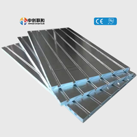 Planche chauffante rainurée en XPS radioactif avec feuille d'aluminium pour isolation de tuyaux de 12-20 mm, mousse isolante XPS avec feuille d'aluminium, panneau XPS