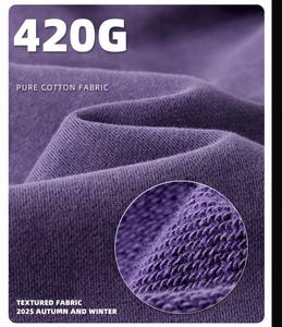 Sudaderas con Capucha Personalizadas de Invierno, 100% Algodón, Logotipo Impreso Digitalmente, Cuello Redondo, Forro Polar, Estilo Oversize, Ropa de Trabajo, Lavado Vintage - Product Image 4