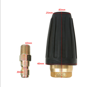 Nouvelle buse rotative turbo haute pression 3000 PSI 2,5/3/3,5/4 pouces en alliage d'aluminium et caoutchouc pour nettoyage à eau froide haute efficacité - Product Image 3