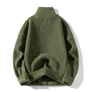 Suéter Personalizado con Logotipo de Alta Calidad, Suéter de Punto de Manga Larga, Suéter de Cuello Redondo de Invierno, Suéter de Algodón de Punto para Hombre - Product Image 5