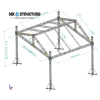 Estructura de Tubos de Aluminio, Estructura de Iluminación en Arco, Sistema de Soporte de Suelo