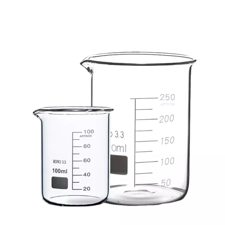 Стеклянная Мензурка 3,3 градуированный мерный стакан из боросиликатного стекла с печатной шкалой с носиком для кухонных лабораторных жидкостей