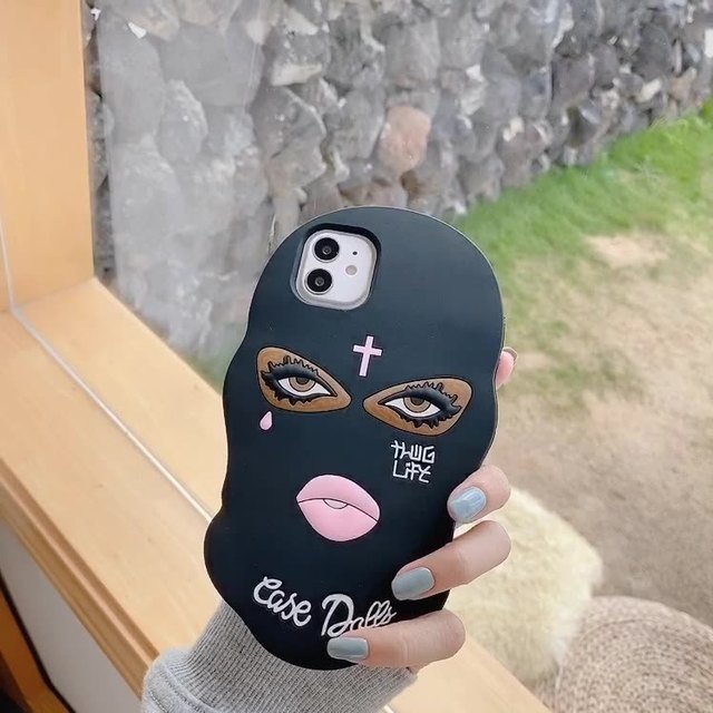 Black Widow Mask Phone Case Funny Shockproof Silicone Protective Cover for Apple for iphone 16 15 14 13 11 Plus/pro/pro Max