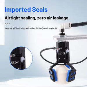 Pinza Robótica Neumática de 3 Mandíbulas Mini J1060 con Almohadillas de Silicona Antideslizantes y Ranura para Interruptor Magnético - Product Image 5