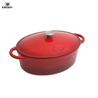 Personnalisation OEM : Cocotte ovale en fonte avec logo personnalisé