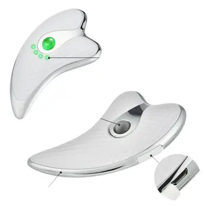 V Face Lifting Beauty Device Facial Slimming Massager LED Light Heating Vibrating Gua Sha Scraping Face Massager