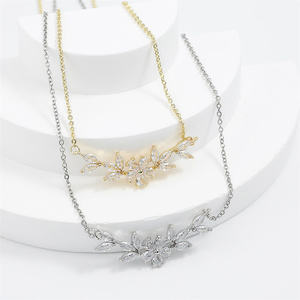 Rakol ZPN277 Elegantes Accesorios de Moda Joyería Estilo Vintage para Mujer con Forma de Flor con Cadena de Eslabones - Product Image 2