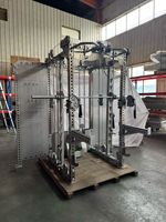 Entraîneur multifonctionnel commercial pour salle de sport, rack à squats, cage de musculation, croisement de câbles, machine Smith, acier, pile de poids 75 kg*2