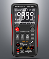 Multimeter Digital ZOYI ZT-X 9999 hitungan rentang otomatis EBTN LCD DC AC Voltmeter pengukur Amper arus kapasitor Ohm Temp Hz NCV Tester