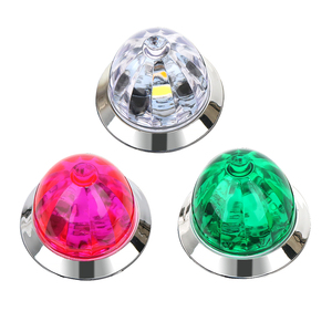 Faro LED a Stella di Melone 1W 12-24V, Faretto a Stella di Cristallo Ambra Rosso Blu Stroboscopico per Camion, Rimorchi, Autocarri, Barche, Autobus - Product Image 2