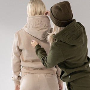 Pull à capuche chaud et confortable en polaire d'hiver, design original, en polyester/coton gaufré, anti-plis, uni, simple et polyvalent - Product Image 2