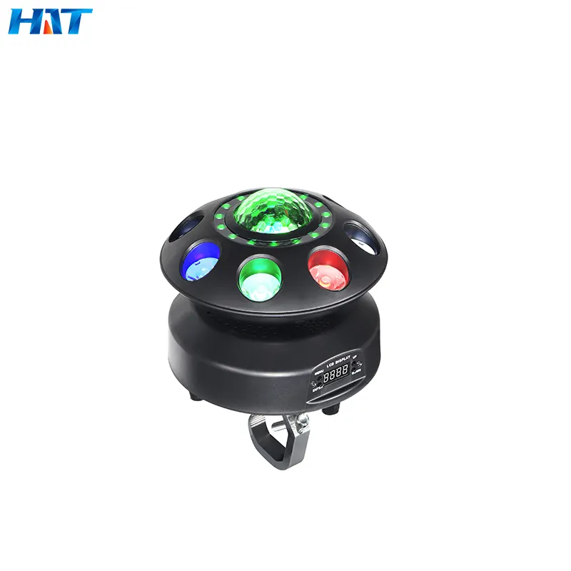 HT professional stagelighting 3in1 SPOT WASH BEAM Mini UFO LED Disco Light 60w UFO effect dj lights for party stage wedding