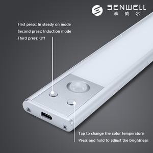 Custom Ultra-Dunne Led Kast Licht Aluminium Bewegingssensor Kast Verlichting Batterij Aangedreven Draadloze Binnenverlichting Keuken Gebruik - Product Image 5