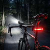 Hochleistungs-LED Wasserdichte USB-Aufladbare Fahrradbeleuchtung Kombination Lenkermontage PC Wiederaufladbare Batterie Beliebte Wahl